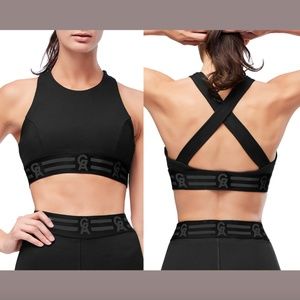NEW $59 Good American Icon Sports Bra Black GA 1‎